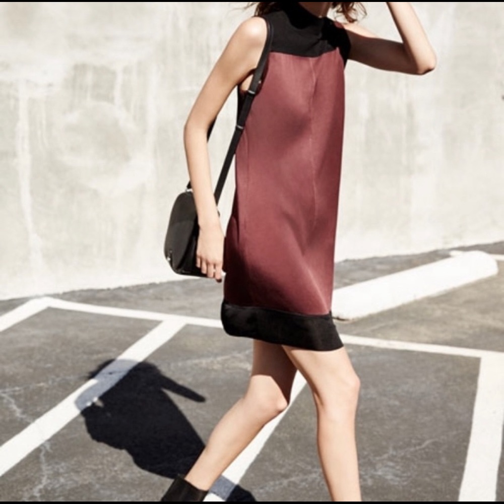 Rag & Bone Vivienne Chiffon colorblock shift dress